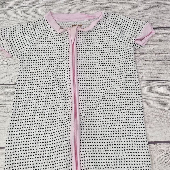 Little Sleepies Pink Polka Dots Shortie Size 6-12 months - Picture 1 of 4